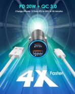 iPhone Car Charger,USB C Fast Car Charger[Apple MFi Certified] Apple Car Charging 38W Dual Port CarCharger Cigarette Lighter Adapter 2x3ft PD&QC 3.0 Lightning Cable for iPhone 14/13/12 Pro/11/Airpods - Image 2