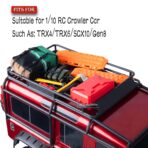 RC Crawler Accessories Roof Simulation Decoration Luggage Bag/Fire Extinguisher/Oil Drum/Recovery Board/Toolbox/Shovel/Hoe/Axe for 1/10 Trx4 Trx6 SCX10 Red cat (Style B) - Image 2