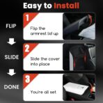 Polwlamks Center Console Armrest Cover for Model Y/Model 3, Soft Leather Pad Armrest Protector Armrest Box Cushion Compatible with New Tesla Refresh Model Y (2020-2026) / Model 3 (2019-2025) - Image 7