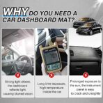 CARTIST Custom Fit for Suede Dash Cover 2016 2017 2018 2019 2020 Kia Optima Dashboard Mat Non-Slip Dash Mat Pad Carpet Odorless Sunshade Glare UV Rays Protector - Image 2