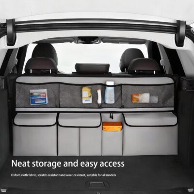 Car Trunk Organizer, LARGE CAPACITY Car Storage Bag with 9 Pockets, 9X Upgraded Trunk Storage Organizer for Car, SUV, Truck, MPV - Image 7