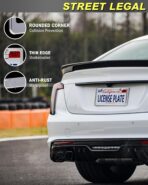 Stainless Steel License Plate Frames, Mirror Polished Heavy Duty Metal Chrome Car Tag Cover, 2 Pack 2 Hole Silver Holder, Slim Design with Screws & Caps for Men & Women - Image 4