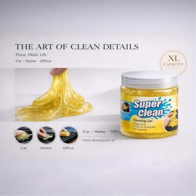 8-Piece Car Interior Detailing Kit - 160g Non-Sticky Gel (128% More Than 70g), Ultra-Soft Detail Brush, Boars Hair Brushes, Dual-Head Vent Brush, Towel & Bag | for Cars, Trucks, SUVs - Image 8