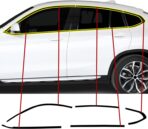 BOGAR TECH DESIGNS for BMW X4 2019-2025 Side Window Chrome Delete – Precut Vinyl Trim Overlay, Gloss Black Blackout Appearance