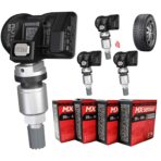 Autel TPMS Sensors Set of 4, Programmable Mx Sensor for Tire Pressure,315MHz + 433MHz Press-in OE-Level(Metal valves) Programmed by TS408S TS508WF TS601 TS900 MS906TS ITS600