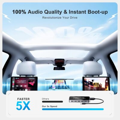 AI Box Wireless CarPlay & Auto Adapter - Plug & Play, Dual-Band WiFi, Bluetooth 5.0, 4K Video Support, Android 12.0 System, Compatible with Factory CarPlay & Android Auto （4GB RAM+32GB ROM） - Image 8