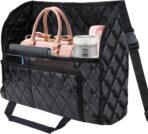 Car Purse Holder Between Seats, Leather Auto Front Seat Handbag Organizer Pocket, Large Capacity Car Net Pocket Handbag Holder, Backseat Barrier Storage Bag Fits for Car, Truck, SUV