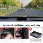 Heads up Display for Cars Car HUD M4, Digital Speedometer for Car OBD2 Speedometer with Speed, Voltage, Water Temperature, etc., Suitable for Some Vehicles' speedometers after 2009 - Image 9