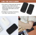 2PCS Car Arm Rest Elbow Pads,Comfortable Car Arm Rest Cushion with Memory Foam Pad for Arm Support,Universal Car Door Armrest Pad Car Interior Accessories (Black) - Image 3