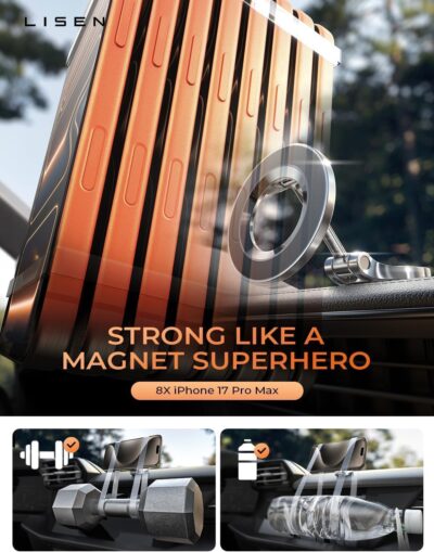 LISEN for MagSafe Car Mount for iPhone 17 Pro Max [24 Strong Magnets] Classic Magnetic Phone Holder for Car Dashboard Magnet Phone Mount Car Cell Phone Holder for iPhone 17 Pro Max Air 16 15 14 13 12 - Image 4