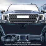 Car Sun Shade for 2019-2024 2025 2026 Chevy Silverado 1500 Windshield Sun Shade, Sun Visor Windshield Screen Cover for GMC Sierra Front Window Sunshade Foldable Auto Interior Accessories - Image 2