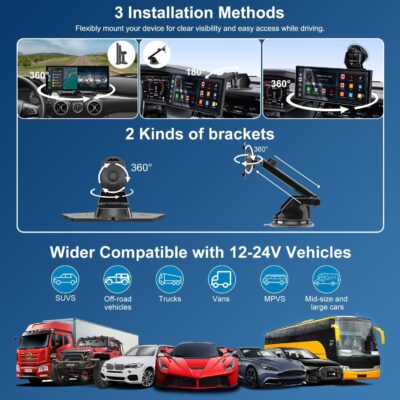 Upgraded 11" CarPlay Screen for Car, Built-in Net-Flix/YouTube/TikTok and Other Apps (No Mirroring Needed), Wireless Car Stereo for Apple Carplay & Android Auto with HD Backup Camera,OTA Updates - Image 8