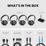 Avantree Quartet 2 - Wireless Group Listening Headphones & Transmitter for TV, Church, Classroom, Silent Discos, Plug & Play, 2.4GHz Expandable Multi-Headphone System with Low Latency & Clear Voice - Image 7