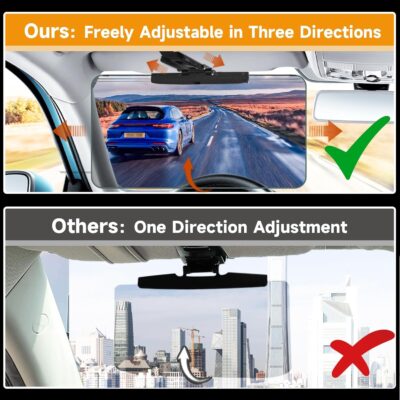 Sun Visor Extender for Cars，Adjustable Car Visor Extender Sun Blocker(UV400) ，Polarized Car Sun Visor，Safe Driving Extension for Glare，Clip on Sun Visors for Cars, Universal (Universal, L) - Image 5