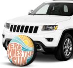 Here Comes The Sun Spare Tire Covers Wheel Protector for Truck, SUV, Trailer, Camping, Rv Tire Covers 14 Inch - Image 4