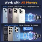 for MagSafe Car Mount Magnetic Phone Holder for Car [2026 Upgraded 22X Magnets & Double-Hooks] Phone Holders for Your Car Stand for Dashboard Vent GPS for iPhone 17/16/15/14/13 Android etc - Image 3