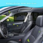 XCBYT Civic Window Shades for 2016-2021, 4PCS Side Window Sun Shades with Breathable Mesh, Magnetic Car Window Covers for Baby & Privacy, UV Protection & Heat Insulation - Image 2