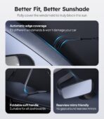 2025 Ice-Shield Car Windshield Sun Shade [100% Sun Block, 4th-Gen Cooling Tech] Reflective Heat Insulation, Portable Foldable Front Window Sunshade Umbrella for Sedans/SUVs - Universal Fit 57"x32" - Image 6
