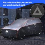 Favoto Hail Protection Car Cover - Waterproof SUV Car Cover Padded Anti-Hail Snow Rain Protector for Automobiles Outdoor Heavy Duty with Reflective Stripes Full Exterior Cover Fits SUV up to 198" - Image 8