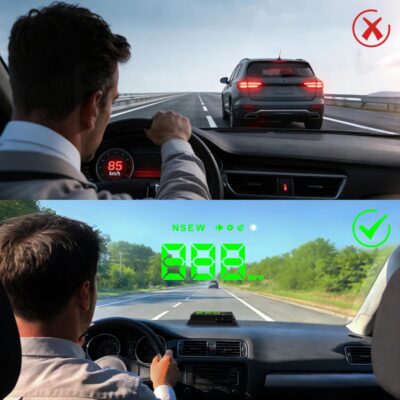 Heads up Display for Cars,Car HUD,Head up Display for Car,Car Speedometer Display,Automatic Brightness Adjustment,Speeding Alert,USB Cable Plug & Play - Image 4