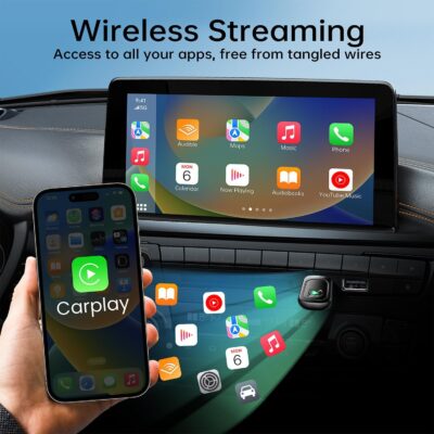 Wireless CarPlay Adapter for Apple iPhone, Convert Wired to Wireless CarPlay, 2025 Upgrade Mini Plug & Play No Latency CarPlay Dongle for iOS 10+ & Cars from 2019+ Dark Black - Image 4