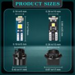 40 Pieces T5 T10 LED Bulbs Dash Lights with Twist Socket Instrument Dashboard LED Bulbs for Interior Car Lights Dashboard Instrument Panel Gauge Cluster Indicator Map Dome - Image 3