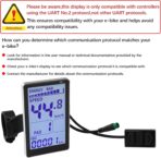 Electric Bike LCD Display, 5 Pin E Scooter M5 Panel Meter Screen with Waterproof Connector, E Bike Display Meter Control Panel Screen Suitable for 31.8 22.2mm Handlebar Electric Bike(No. 2 Protocol) - Image 5