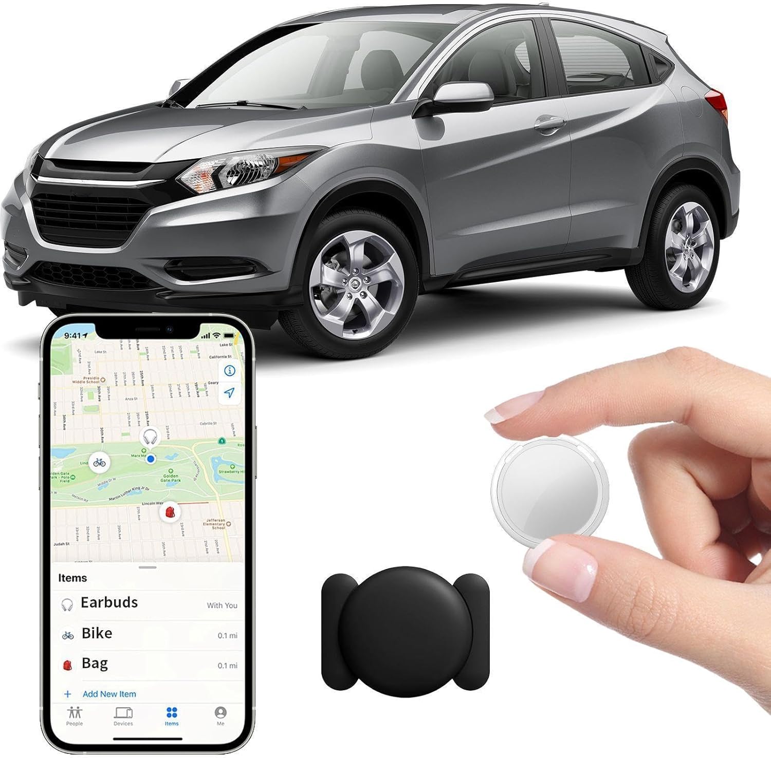 71xz2m2mnTL._AC_SL1500_.jpg Mini GPS Tracker for Car Work with Apple Find My (iOS Only) Real Time Global Coverage Locator Tracking Devices for Vehicles Hidden Magnetic Case for Kids Dogs Cats Truck No Subscription No Monthly Fee - Image 1