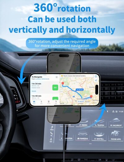 MagSafe Car Mount Charger, 3 in 1 [LED RGB HandsFree] Wireless Car Charger, Magnetic Phone Holders for Your Car- Fast Charging Car MagSafe Charger for iPhone 17/16/15/14/13/12 Series, for Men Women - Image 9