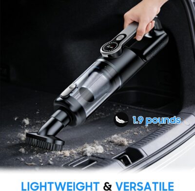 Cordless Handheld Car Vacuum Cleaner for Car Interior, Strong Suction Portable Vacuum for Pet Hair & Quick Home Cleaning, Rechargeable with LED Light & Attachments - Image 6