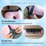 Travel Pillow, Car Pillow for Kids & Adults - Ergonomic Travel Pillows Sleeping Aid for Neck & Body Support, Car Travel Essentials Pillow on Road Trips-Pink - Image 6