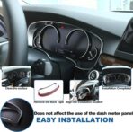 Center Console Dashboard Meter Panel Frame Trim Compatible with BMW 5 Series G30 G38 2018-2022,Car Dash Instrument Panel Speedometer Frame Molding Cover Trim Accessories (ABS Chrome) - Image 7