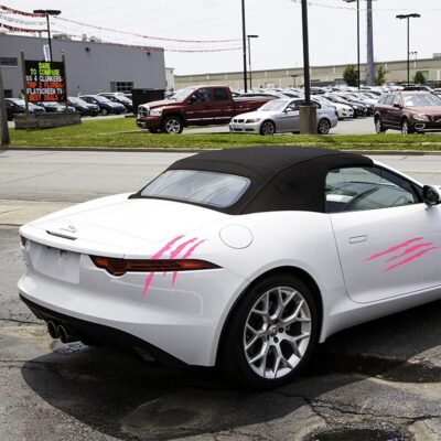 YGMONER Claw Mark Car Decals, 16 Inch Car Headlight Stickers, Monster Claw Scratch Sticker for Dodge Challenger Charger, Pack of 2 (Pink) - Image 3