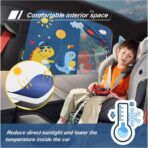 Car Window Shades, Magnetic Double Layer Window Screen for Baby Protection, UV Protection Privacy Blackout/Half Shade Car Window Covers, Auto Sun Shade Curtains Accessories (Blue) - Image 6