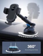 Lamicall Car Phone Mount - [Strongest Military-Grade Suction Cup] 360° Rotation Phone Holders for Your Car Quick Release Adjustable Phone Mount for Car Dashboard for iPhone 17 16 Pro Max Galaxy Truck - Image 5