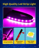 Car Led Light Strip,Pink Interior Lights for Trucks 30CM 15 SMD IP67 Waterproof Car Underglow Lights for Car Motorcycles Boat Golf Cart Home Decoration with 3M Tape - Image 6
