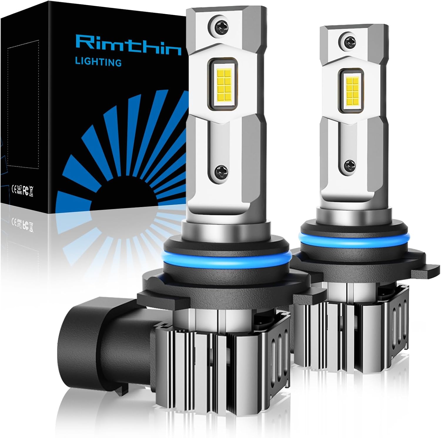 71yDcNp3iUL._AC_SL1500_.jpg 9005 Bulbs, Super Bright 6000K Cool White 9005 Fog Bulb with Cooling Fan, IP67 Waterproof, Pack of 2 - Image 1