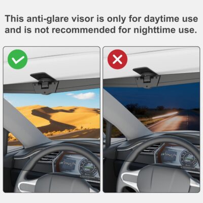 Veharvim Sun Visor Extender for Cars, Polarized Car Visor Extender Sun Blocker UV400, Adjustable Visor Extension, Clip on Sun Visor for Car, Universal, Glare, UV Protector (Large(1 Pack)) - Image 6