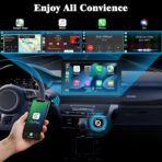 4-in-1 Wireless CarPlay Screen Mirroring Adapter for Apple CarPlay/Android Auto, 2026 Upgraded AirPlay MirrorLink Adapter, CarPlay Dongle Convert Wired to Wireless, Type C Extension, Plug & Play - Image 3