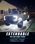 12V Led Light Strip 18" Connectable White LEDs Strip Lights for Car Motorcycle Golf Cart Automotive Trucks Boat Waterproof Led Light Strip, 4Pack - Image 3