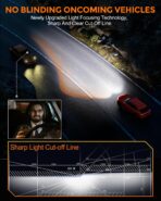 [2025 Upgrade] 9005 9006 Fog Light Bulb Combo [Latest & Brightest] 80000lm 800% Brightness Real 1:1 Mini Size Design, 6000k Cool White，Pack of 4 - Image 4