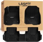 LASFIT Floor Mats for Honda CR-V 2026 2025 2024 2023 (Gasoline & Hybrid & e:FCEV), All Weather TPE Custom Fit Anti-Slip Pet Friendly Car Liners, 1st & 2nd Row Black
