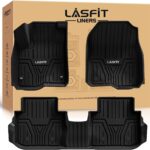 LASFIT Floor Mats for Honda CR-V 2026 2025 2024 2023 (Gasoline & Hybrid & e:FCEV), All Weather TPE Custom Fit Anti-Slip Pet Friendly Car Liners, 1st & 2nd Row Black