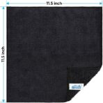 HOMEXCEL Black Microfiber Cleaning Cloth, 12 Pack Premium Microfiber Towels for Cars, Lint Free, Scratch-Free, Highly Absorbent, Reusable Cleaning Rags for Car, Household, Kitchen, Window, 11.5"X11.5" - Image 7