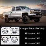 Leather Steering Wheel Cover for Chevy Silverado 1500 2500 3500, 14.5-15 inches Car Steering Wheel Cover with Non-Slip Breathable (Black) - Image 6