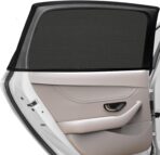 Car Rear Side Window Shades,2 Pack Stretchy Mesh Car Window Screens Sun Shades Mosquito Nets Covers Fit for 96% Cars SUVs, Anti-Sun Glare,UV Protection,Privacy Protection