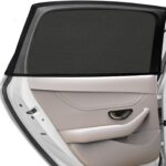 Car Rear Side Window Shades,2 Pack Stretchy Mesh Car Window Screens Sun Shades Mosquito Nets Covers Fit for 96% Cars SUVs, Anti-Sun Glare,UV Protection,Privacy Protection