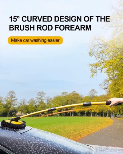 Car Wash Brush, with Extendable Extra-Long Handles & Scratch-Free Bristles, Car Washing Kit Makes Your Car Shine Like New - Image 6