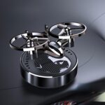 Car Air Freshener | Solar Powered Helicopter Scents Diffuser | Fashion Automotive Interior Decoration Accessories Purifiers for Car and Home Aromatherapy Dashboard (Dark)