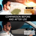 Shakas 2 PCS Side Window Shade, Semi-Shading Semi-Permeable Anti-Glare Heat-Insulating Protective Curtains for Driver, Adsorption-Type Window Free-Lifting Privacy Covers, for Most Cars (Black) - Image 6